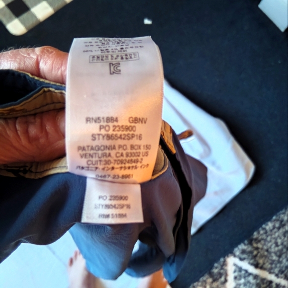 Men's PATAGONIA BOARD SHORTS BLUE SIZE 34 OUTDOOR HIKING SUMMER GORPCORP SURF - Picture 6 of 7